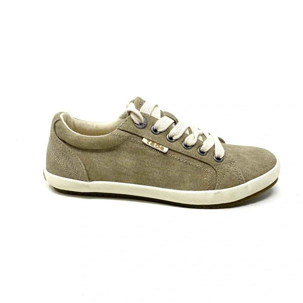 Taos Star casual sneakers khaki wash canvas